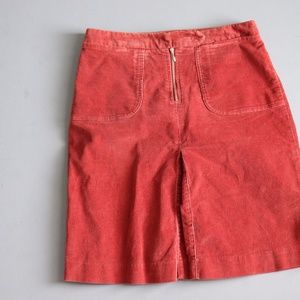Mossimo Size 6 Orange Corduroy A-line Skirt